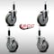 Service Caster 5'' SS Gray Poly Wheel Swivel 1'' Expanding Stem Caster Set 2 Brakes, 4PK SCC-SSEX20S514-PPUB-2-TLB-2-1 - alternate 3